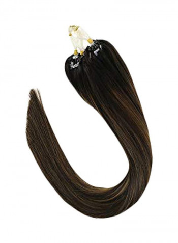 Straight Hair Extension Set Brown 14inch
