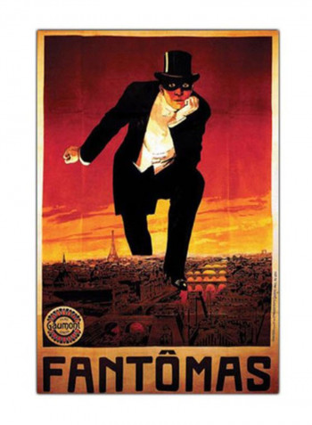 Fantomas Canvas Wall Art Multicolour 14 x 19inch
