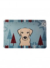 Winter Holiday Retriever Kitchen/Bath Mat Multicolour 11 x 14inch