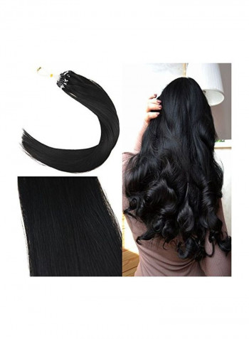 Micro Ring Hair Extension Black 16inch