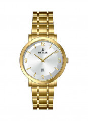 Women's Stainless Steel Quartz Analog Wrist Watch With Date Display 40220GPN107