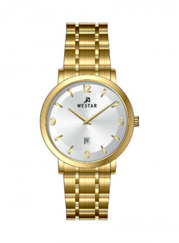 Women's Stainless Steel Quartz Analog Wrist Watch With Date Display 40220GPN107