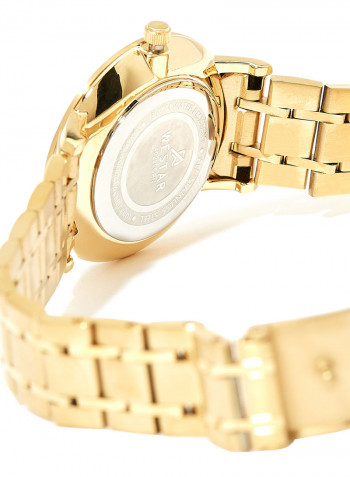 Women's Stainless Steel Quartz Analog Wrist Watch With Date Display 40220GPN107