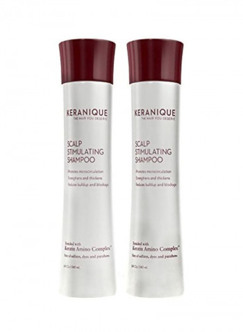 Pack Of 2 Scalp Stimulating Shampoo Set 8ounce