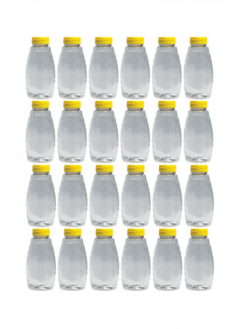 24-Piece Inverted Queenline Squeeze Jar With Lid Clear 6.5x3x2inch