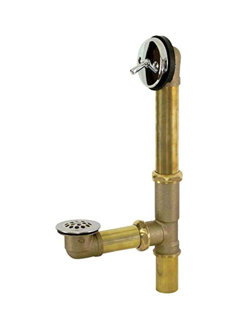 Brass Bath Waste And Overflow Drain Gold/Silver 12.7x5.3x3.6inch