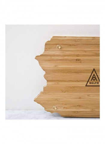 State Of Michigan Shaped Cutting Board Brown 12.88x10.25x0.75inch