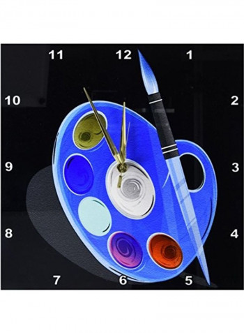 DPP 101284 2 Art Brushes And Paint Wall Clock Multicolour 15x15x4inch