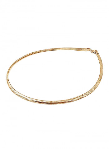 Gold Plated 925 Sterling Silver Omega Chain Necklace