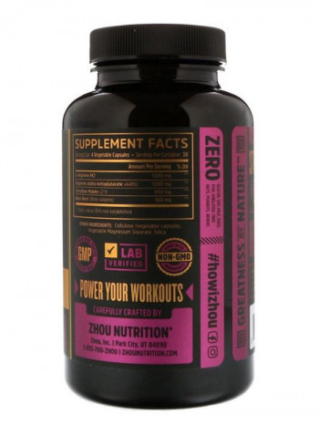 N.O. Pro With Beet Root Dietary Supplement - 120 Capsules