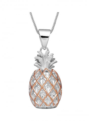 Pineapple Gold Plated Accents Pendant Necklace