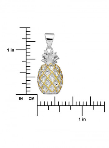 Pineapple Pendant Gold Plated Accents Necklace