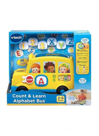 Early Learning Count And Learn Alphabet Bus 17.04 x27.71x11.99cm