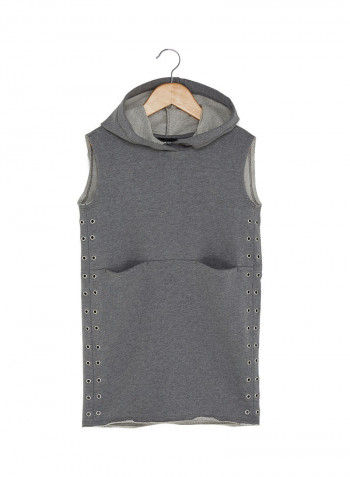 Dindi Hooded Dress Grey