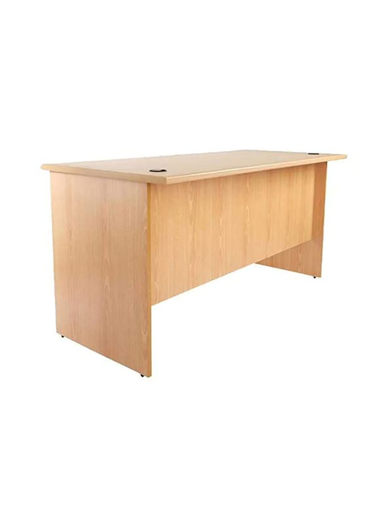 Solid Wood Office Desk Beige