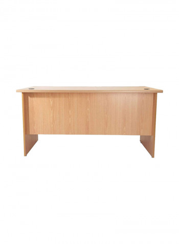 Solid Wood Office Desk Beige