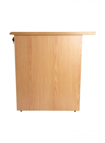 Solid Wood Office Desk Beige