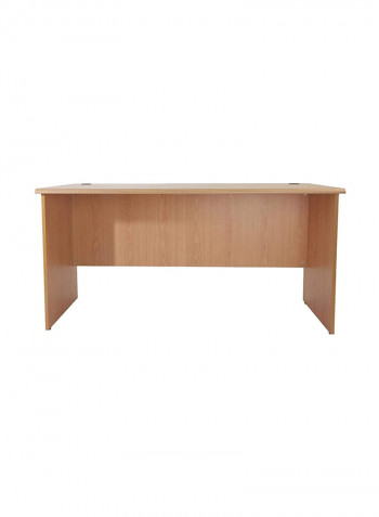 Solid Wood Office Desk Beige