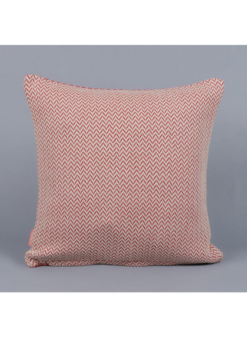 Woven Cushion Cover Red/White