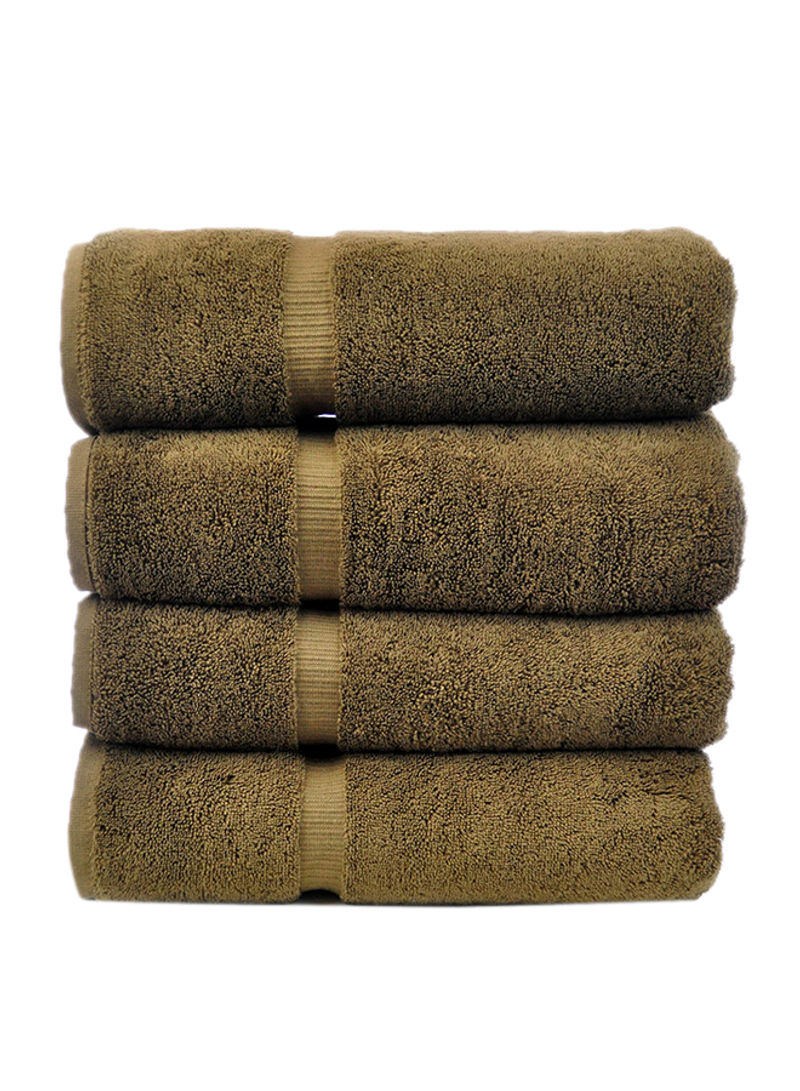 4-Piece Luxury Bath Towel Brown