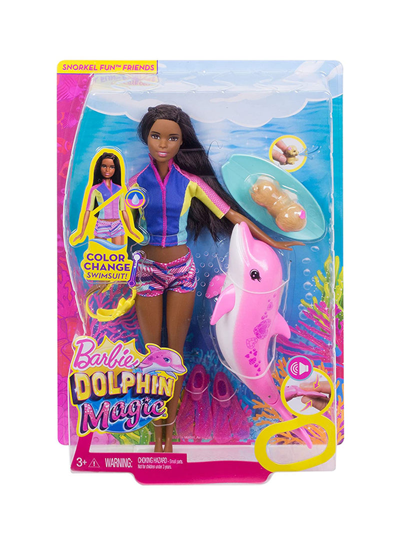 Dolphin Magic Snorkel Fashion Doll Set 6 x 22.9 x 32.4cm