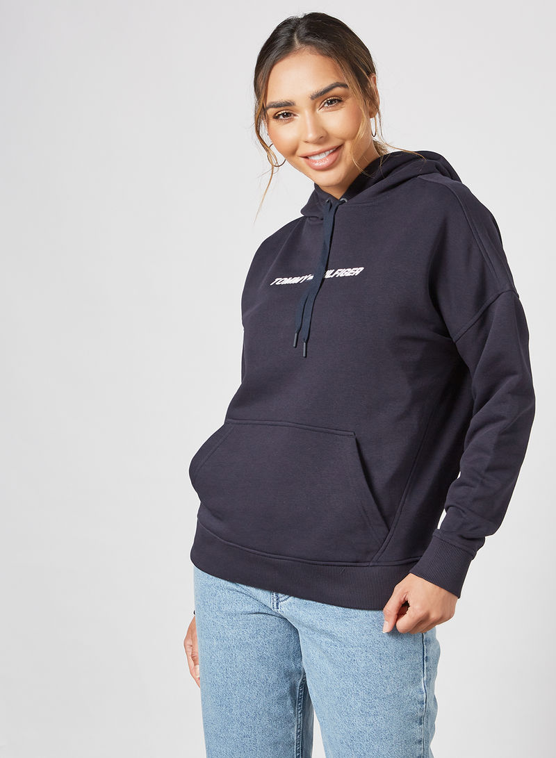Relaxed Graphic Hoodie Desert Sky