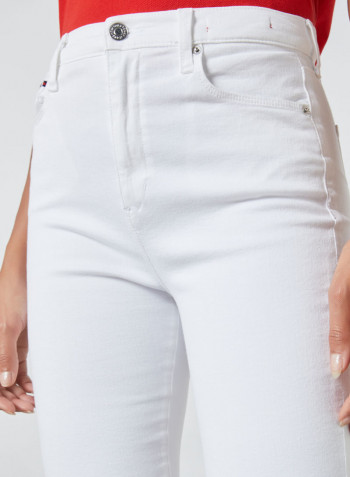 Sylvia High-Rise Super Skinny Jeans Sandy White