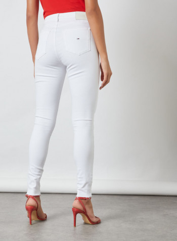 Sylvia High-Rise Super Skinny Jeans Sandy White