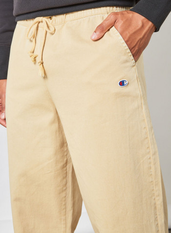 Straight Hem Pants Beige