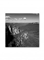 Three Sisters Canvas Wall Art Black/White 14 x 14inch