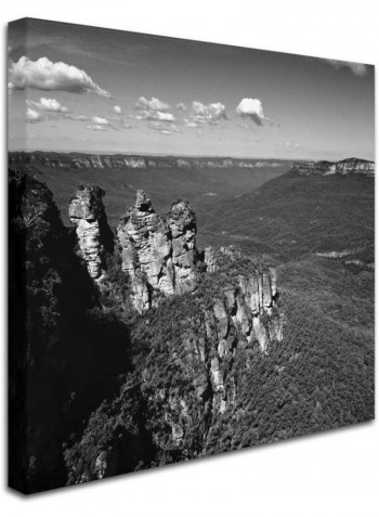 Three Sisters Canvas Wall Art Black/White 14 x 14inch