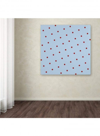 Group 10 B Canvas Wall Art White/Red 14 x 14inch