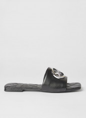 Nice Leather Flat Sandals Black reviews Nice Leather Flat Sandals Black