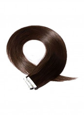 20-Piece Double Sided Tape Human Hair Extension 2 Dark Brown 18inch