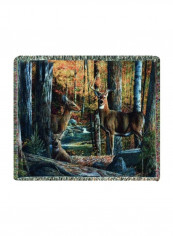 Lodge Collection Woven Tapestry Throw Blanket Multicolour 60x50inch