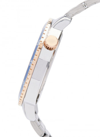 Men's Casual Gold/Silver Analog Steel Round Watch - LV1056