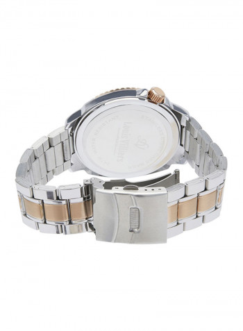 Men's Casual Gold/Silver Analog Steel Round Watch - LV1056