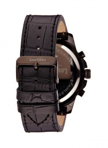 Men's Water Resistant Leather Analog Wrist Watch LV1018