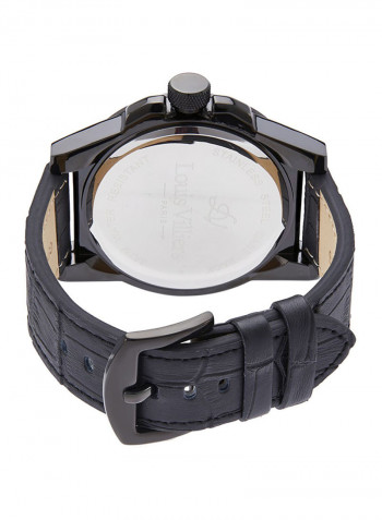 Men's Water Resistant Leather Analog Wrist Watch LVAG3733-19