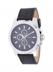 Men's Water Resistant Leather Analog Wrist Watch LVAG3733-22