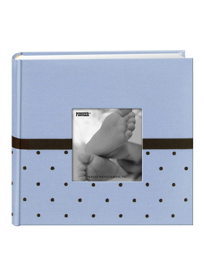Frame Fabric Cover Photo Album Blue/Brown/Grey 2x9.5x8.9inch