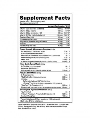 Pre Workout Dietary Supplement - Strawberry Lemon Bomb