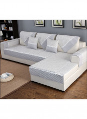 Modern Patchwork Sofa Slipcover Grey/White reviews Modern Patchwork Sofa Slipcover Grey/White