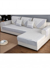 Modern Simple Style Sofa Slipcover White/Grey reviews Modern Simple Style Sofa Slipcover White/Grey
