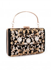 Stylish Hollow Out Rhinestone Metallic Evening Party Bag Black reviews Stylish Hollow Out Rhinestone Metallic Evening Party Bag Black