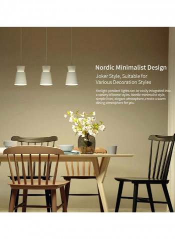 Three-Head Universal Dining Pendant Light White