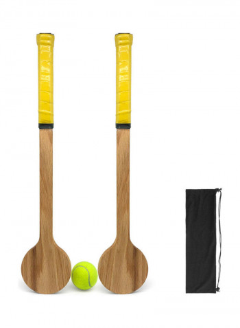 2-Piece Tennis Wooden Spoon Racket