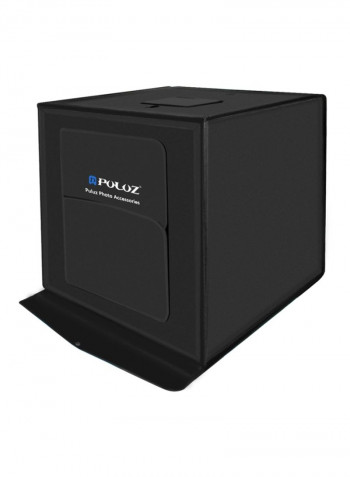 Portable Photography Lighting Softbox With Led Backdrop 40x40x40centimeter Black