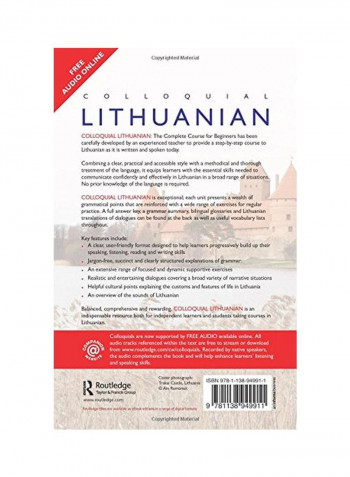 Colloquial Lithuanian: The Complete Course For Beginners Paperback English by Meilute Ramoniene - 29 Jul 2015
