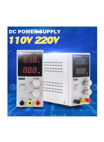 4 Digits Display LED Power Supply 70x160x220millimeter White/Black